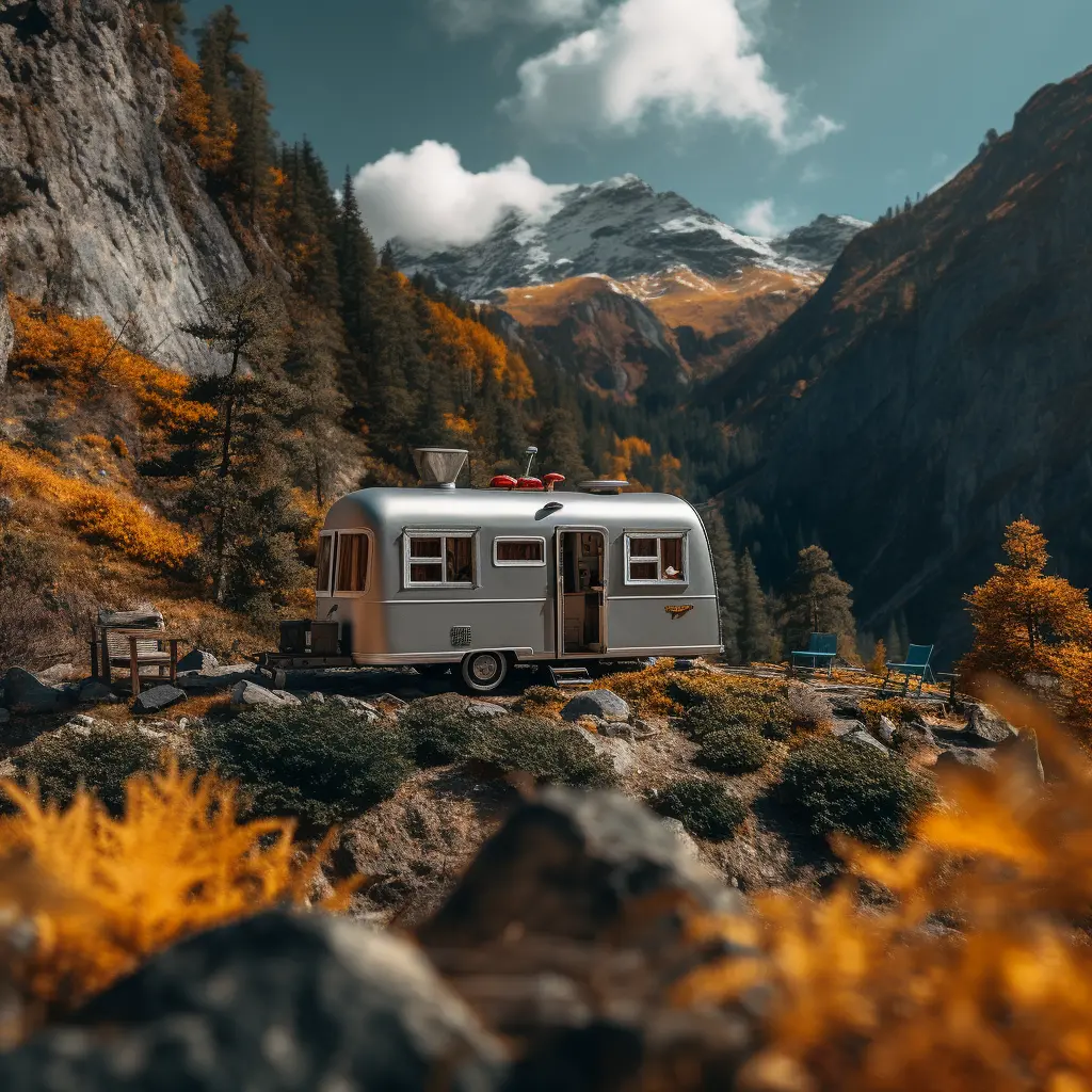 Airstream in the mountains