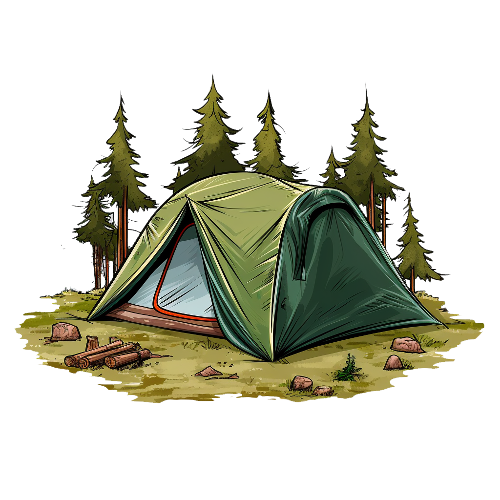 Tent Camping Illustration